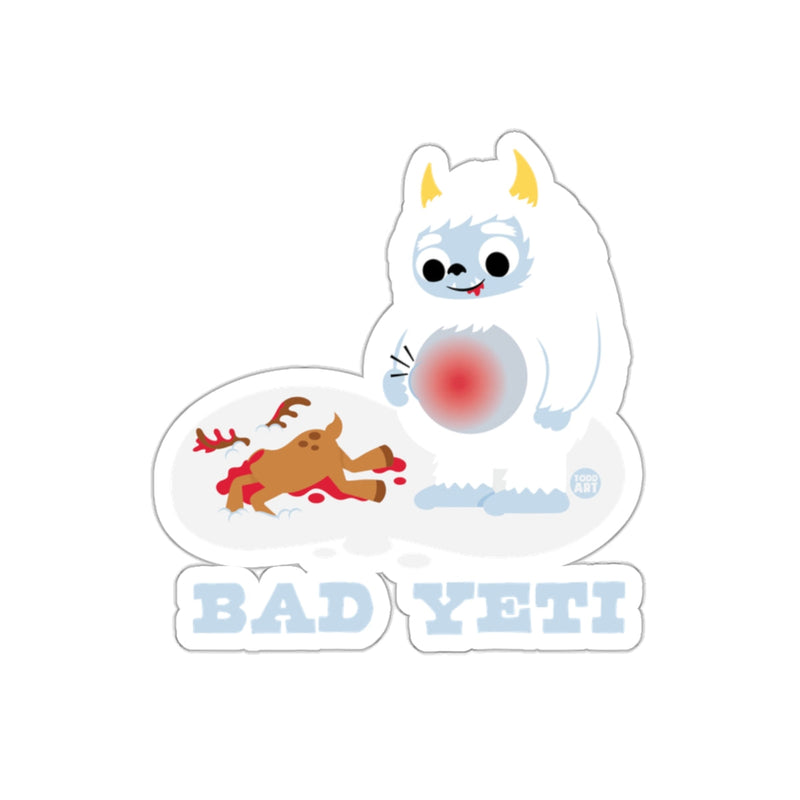 Load image into Gallery viewer, Bad Yeti Sticker with Cartoon Design

