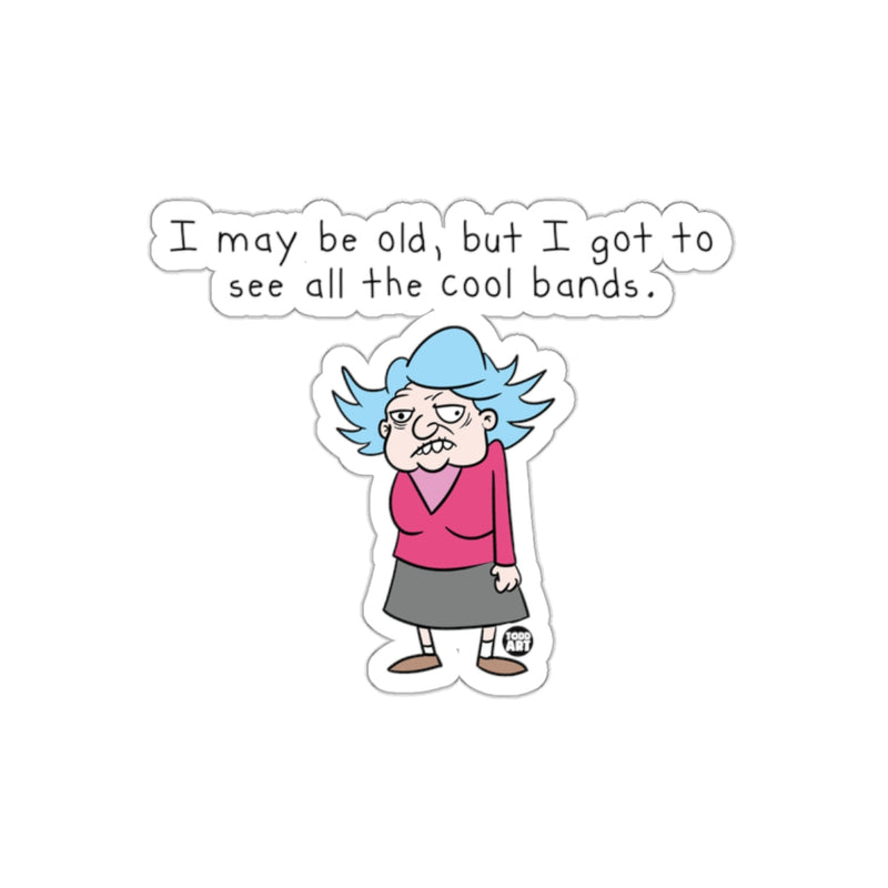 Load image into Gallery viewer, I may be old but I got to see all the cool bands sticker
