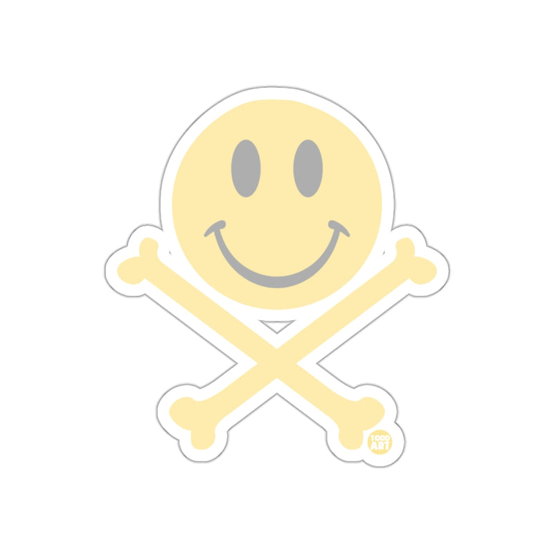 Load image into Gallery viewer, Smiley Face and Crossbones Design Sticker product
