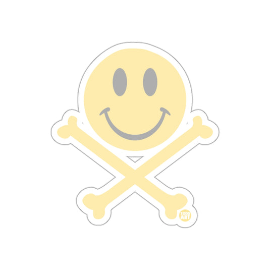 Smiley Face and Crossbones Design Sticker product