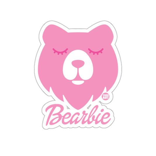 Pink Bearbie with Closed Eyes Graphic Sticker