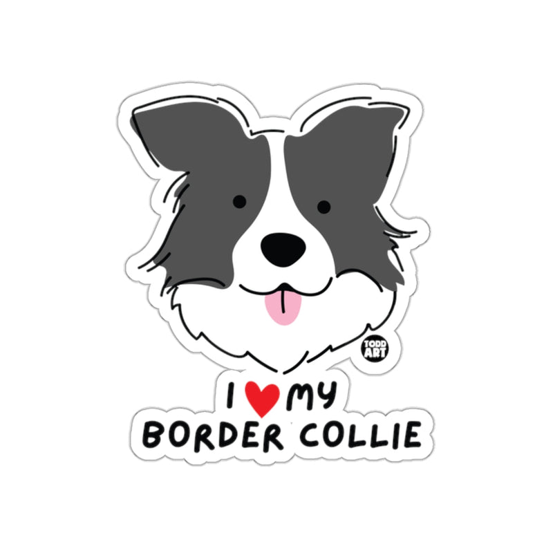 Load image into Gallery viewer, I Love My Border Collie Cute Dog Sticker for Pet Lovers
