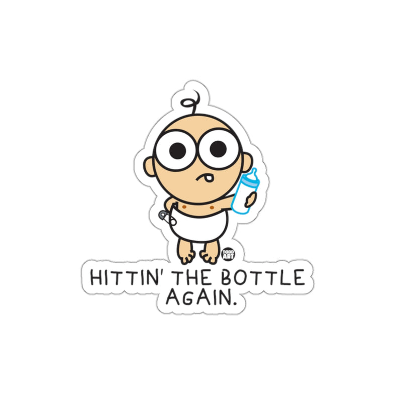 Load image into Gallery viewer, Hittin' The Bottle Again Funny Baby Sticker
