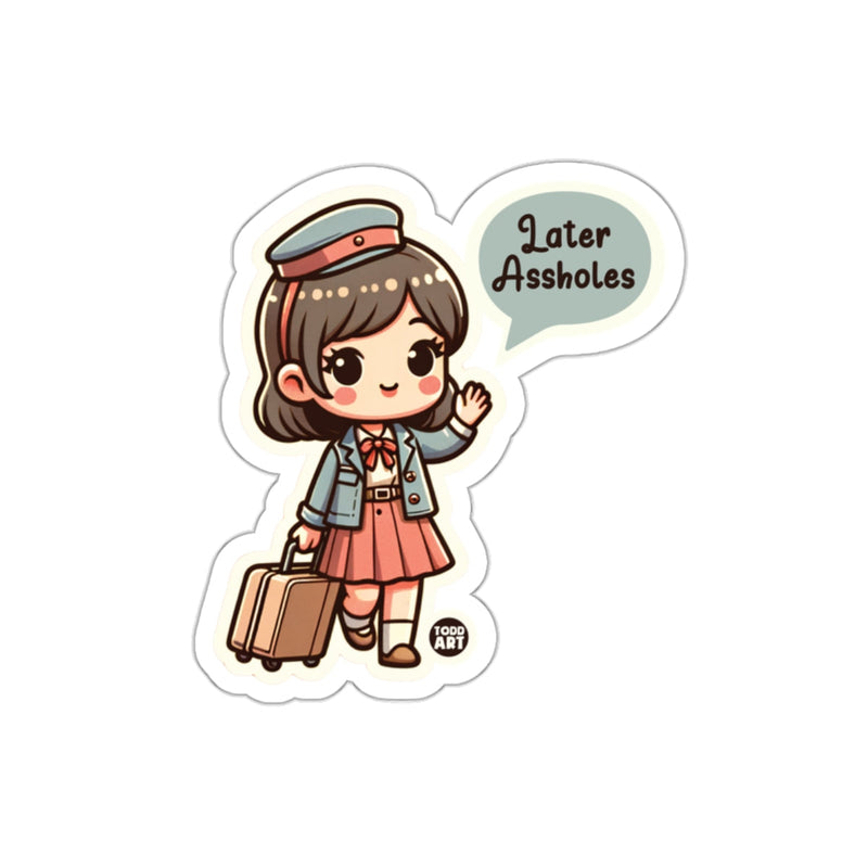 Load image into Gallery viewer, Later Assholes Speech Bubble Character Sticker
