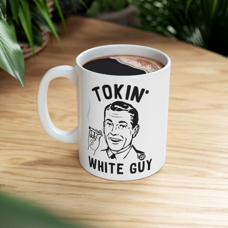 Load image into Gallery viewer, Retro Tokin' White Guy Design Coffee Mug
