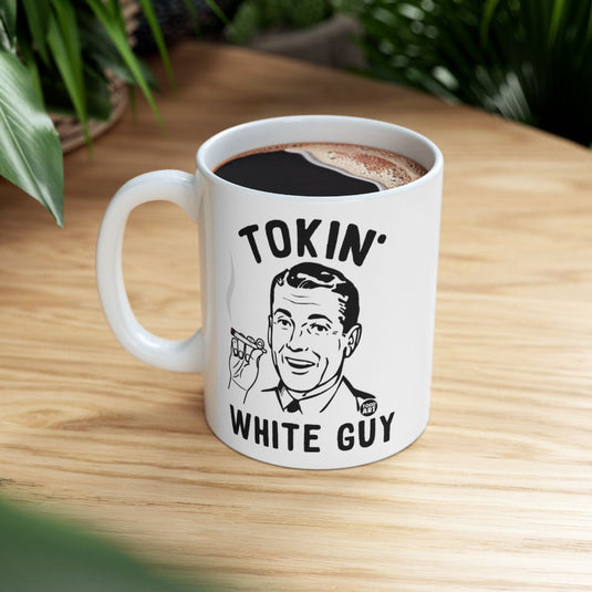 Retro Tokin' White Guy Design Coffee Mug