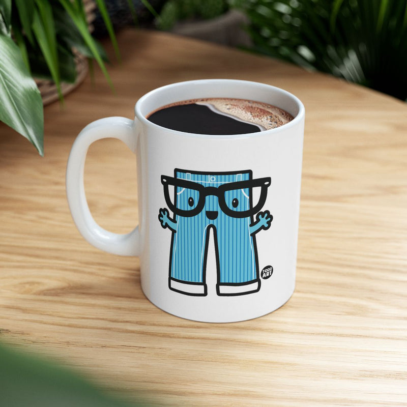 Load image into Gallery viewer, Quirky Blue Character Print Coffee Mug

