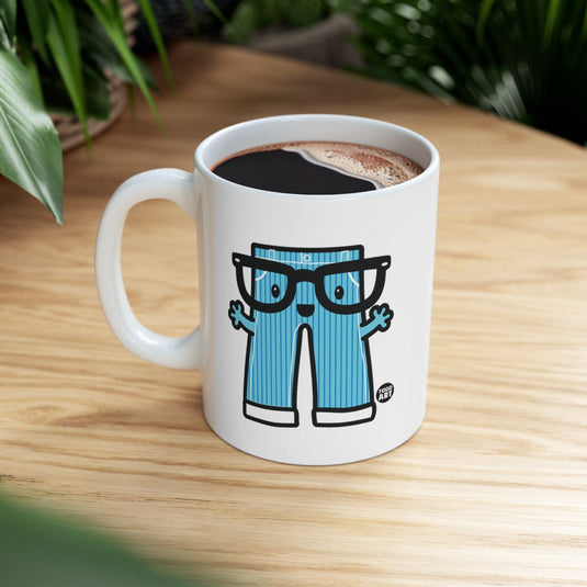 Quirky Blue Character Print Coffee Mug