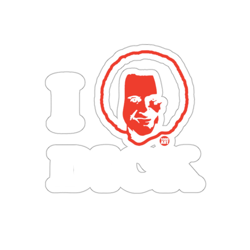Load image into Gallery viewer, I Heart Dick Todd Art Red and White Graphic sticker
