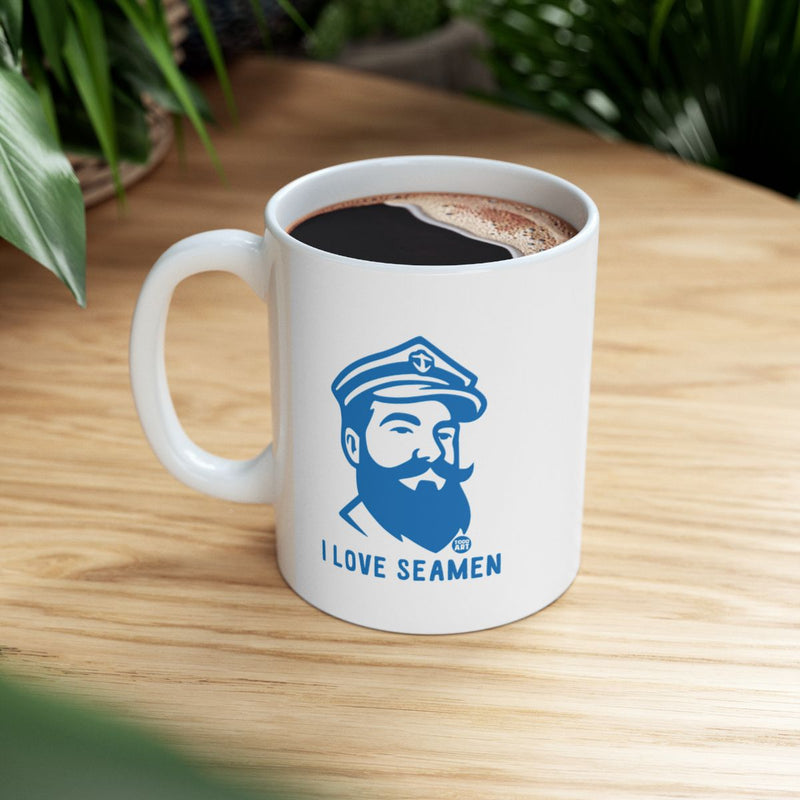 Load image into Gallery viewer, I Love Seamen Coffee Mug with Sailor Design
