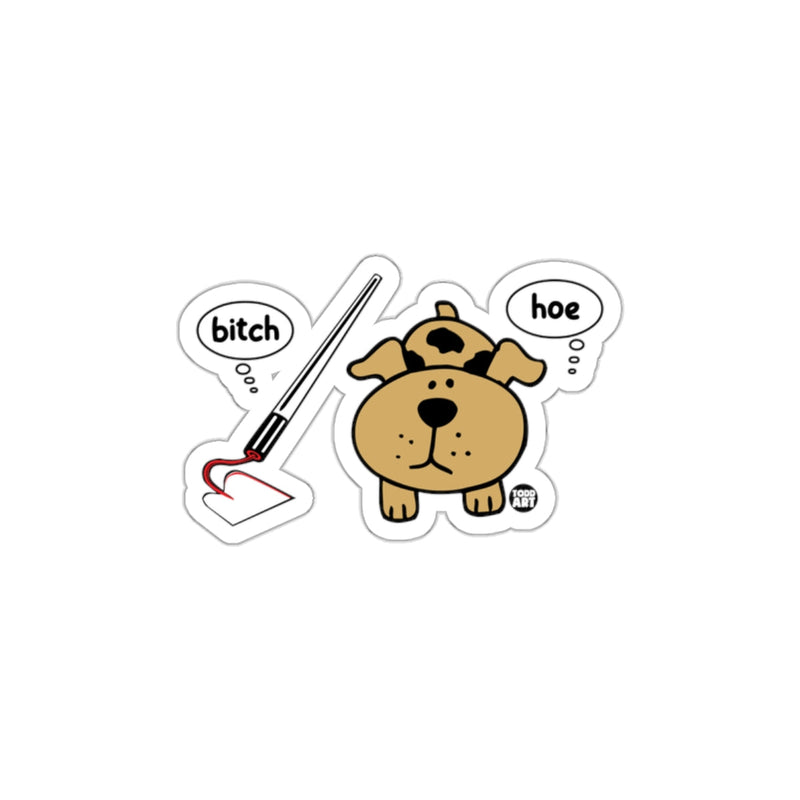 Load image into Gallery viewer, Funny Cartoon Dog with Speech Bubbles Sticker
