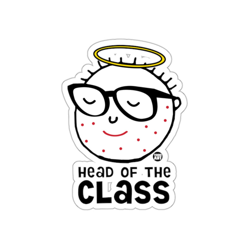Load image into Gallery viewer, Head of the Class Sticker Fun Cartoon Design
