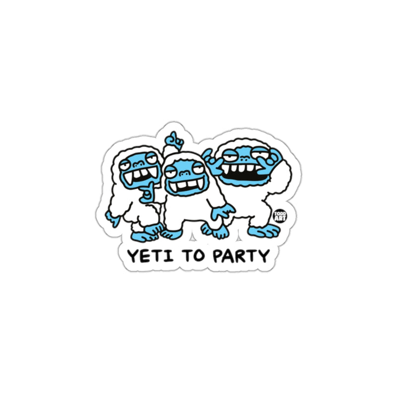 Load image into Gallery viewer, Fun Yeti to Party Sticker for Outdoor Adventure
