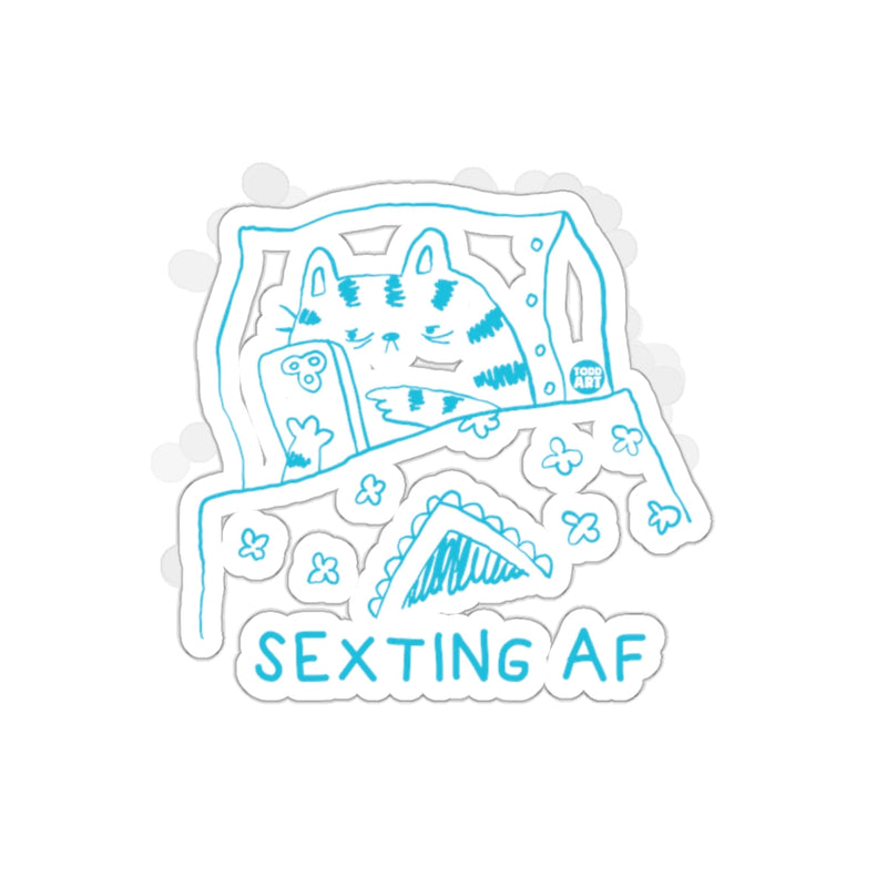 Load image into Gallery viewer, Sexting AF Cute Cat with Phone Sticker
