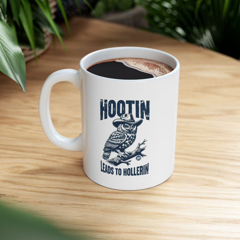 Load image into Gallery viewer, Hootin Leads to Hollerin Owl Logo Print Mug
