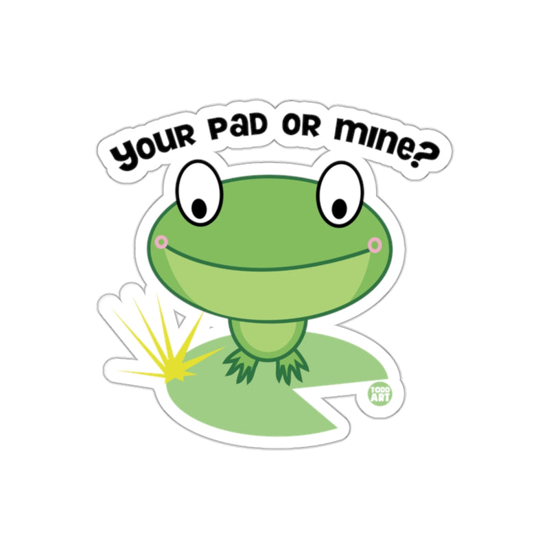 Load image into Gallery viewer, Your Pad or Mine Cute Frog Design Sticker
