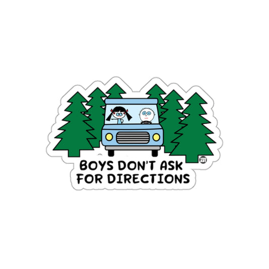 Boys Don't Ask For Directions Funny Sticker