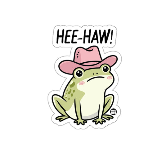 Hee-Haw Frog with Pink Cowboy Hat Sticker