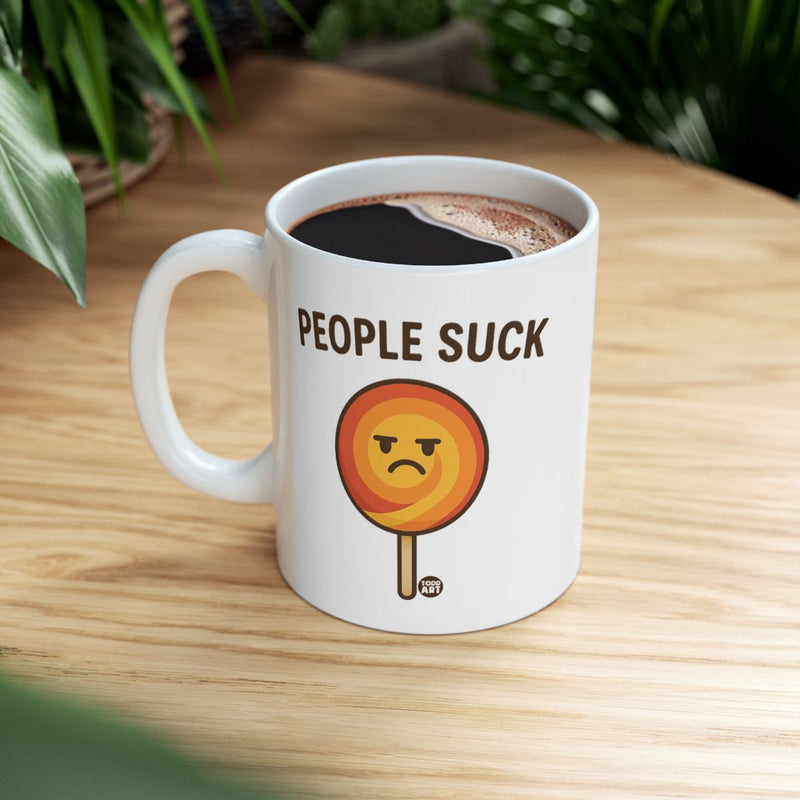 Load image into Gallery viewer, People Suck Funny Emoticon Coffee Mug for Mornings
