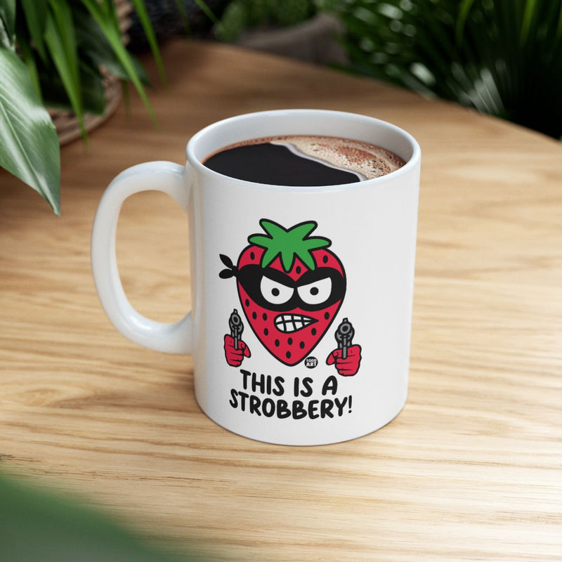 Load image into Gallery viewer, Funny Coffee Mug with Stroberry Cartoon Design
