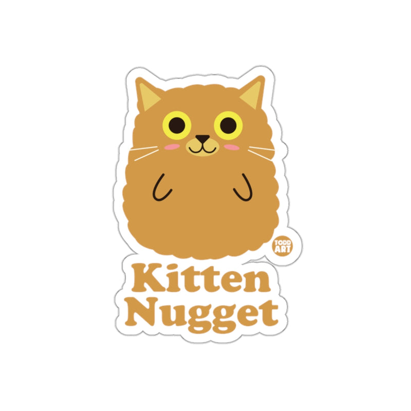 Load image into Gallery viewer, Cute Kitten Nugget Sticker with Adorable Face Drawing
