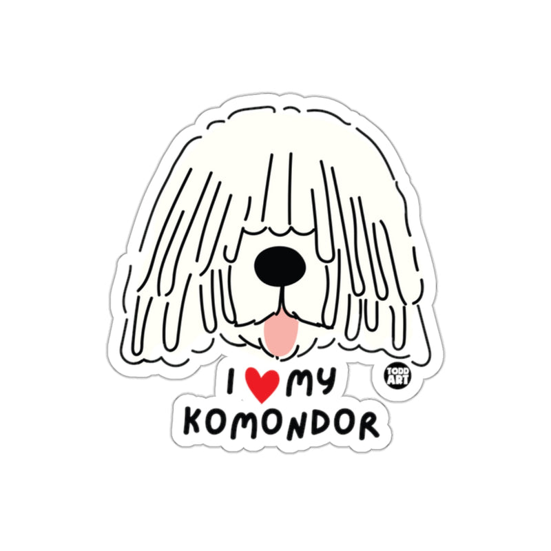 Load image into Gallery viewer, I Love My Komondor Sticker for Dog Lovers Gifts
