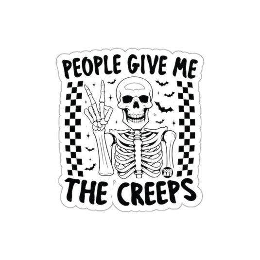People Give Me The Creeps Skeleton Image Design sticker