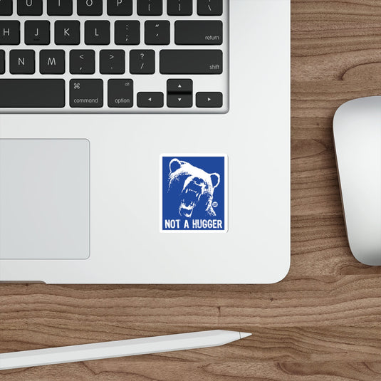 Not A Hugger Bear Design Sticker for Laptops and Gadgets