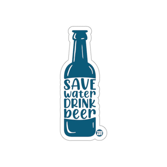 Save Water Drink Beer Bottle Shaped Sticker