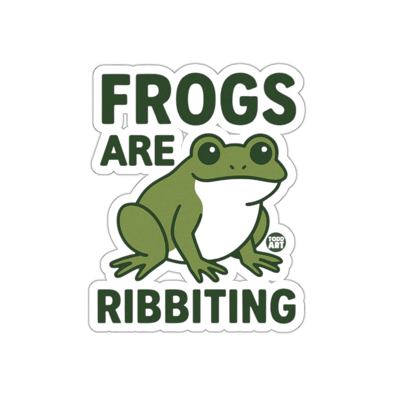 Load image into Gallery viewer, Frogs Are Ribbiting Cute Frog Sticker Sticker
