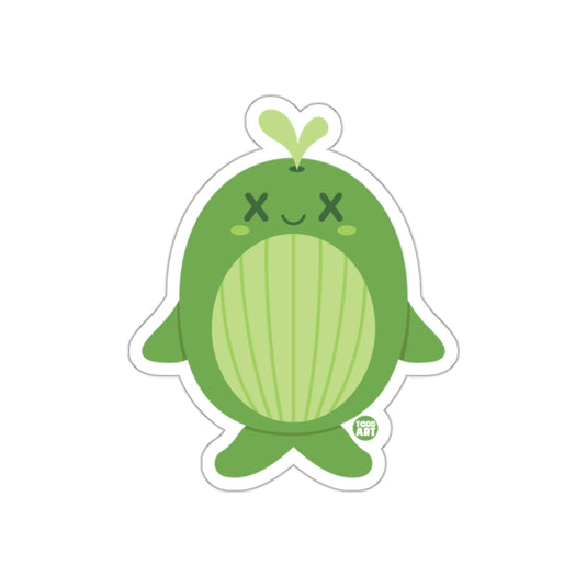 Cute Green Kawaii Seal Character Sticker for Kids