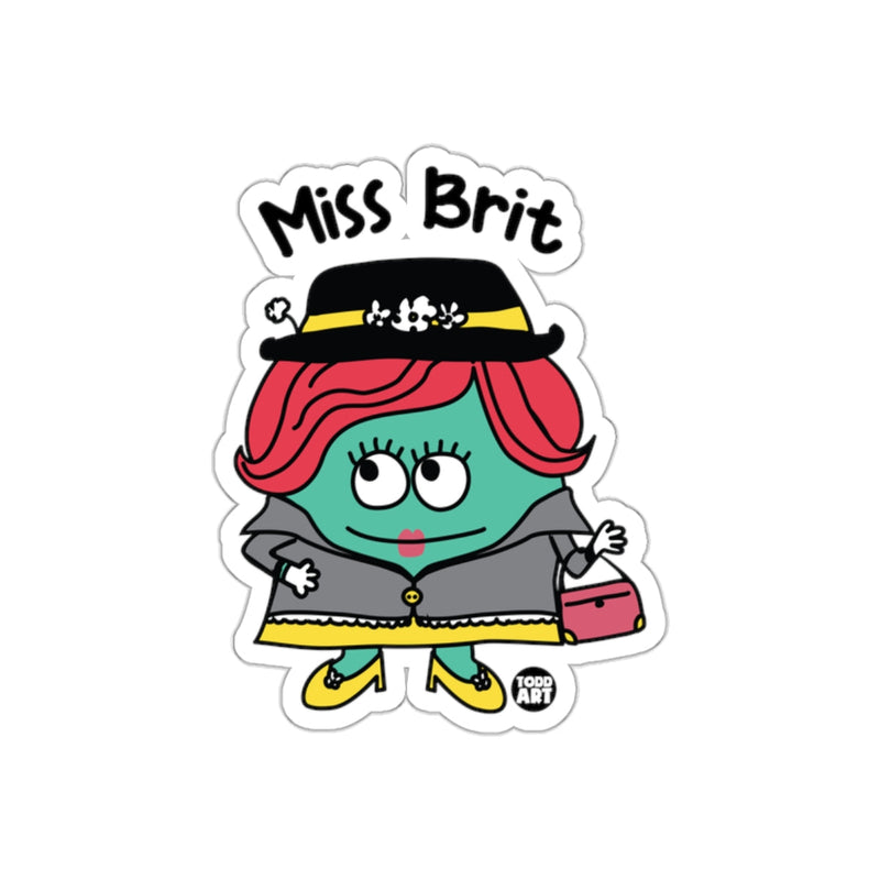Load image into Gallery viewer, Miss Brit Character Sticker with Red Hair and Hat
