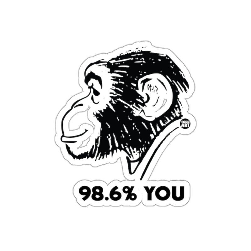Load image into Gallery viewer, 98.6% You Chimpanzee Design Sticker Graphic Art

