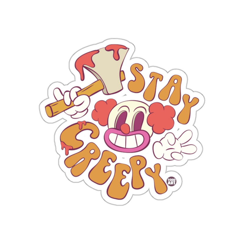 Load image into Gallery viewer, Stay Creepy Clown with Axe Graphic Sticker
