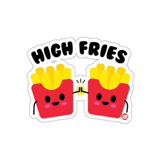 High Fries Adorable Cartoon French Fries Sticker