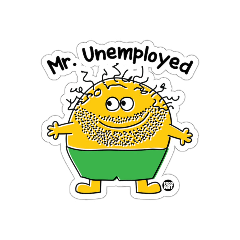 Load image into Gallery viewer, Mr. Unemployed Cartoon Character Sticker

