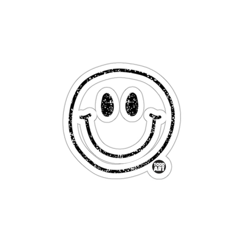 Load image into Gallery viewer, Smiley Face Distressed Graphic Todd Art Sticker
