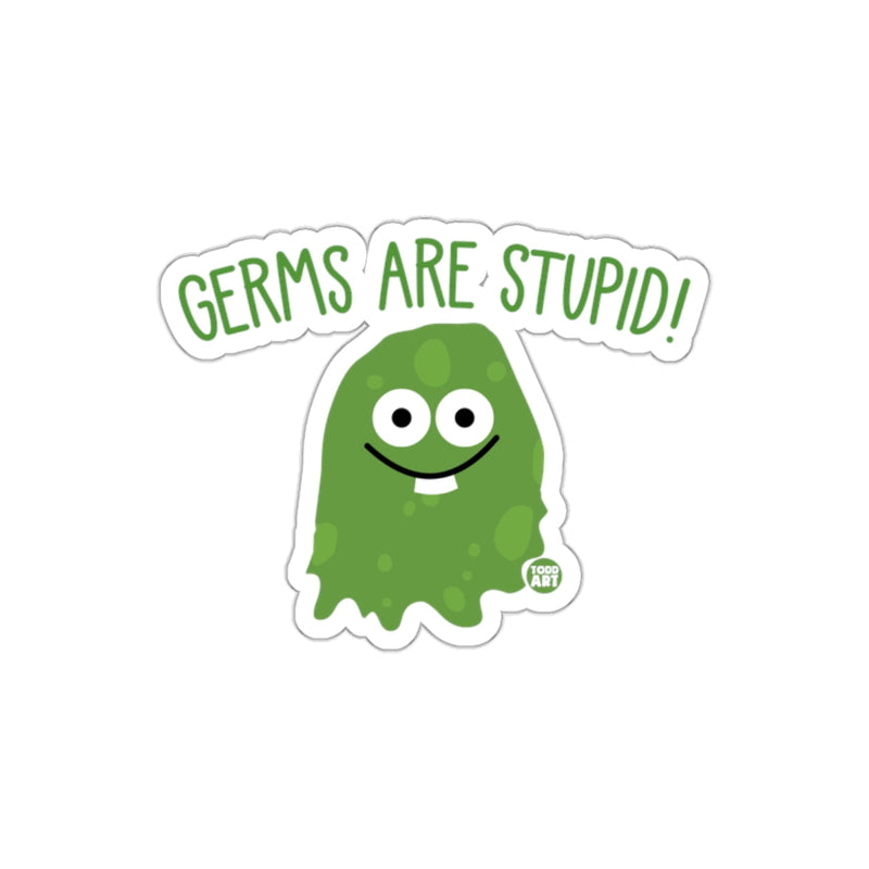 Load image into Gallery viewer, Germs Are Stupid Funny Cartoon Sticker for Kids
