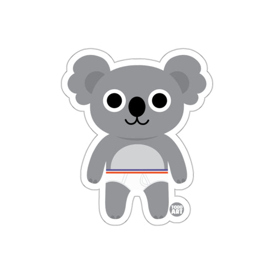 Cute Koala Bear in Underwear Sticker for Kids