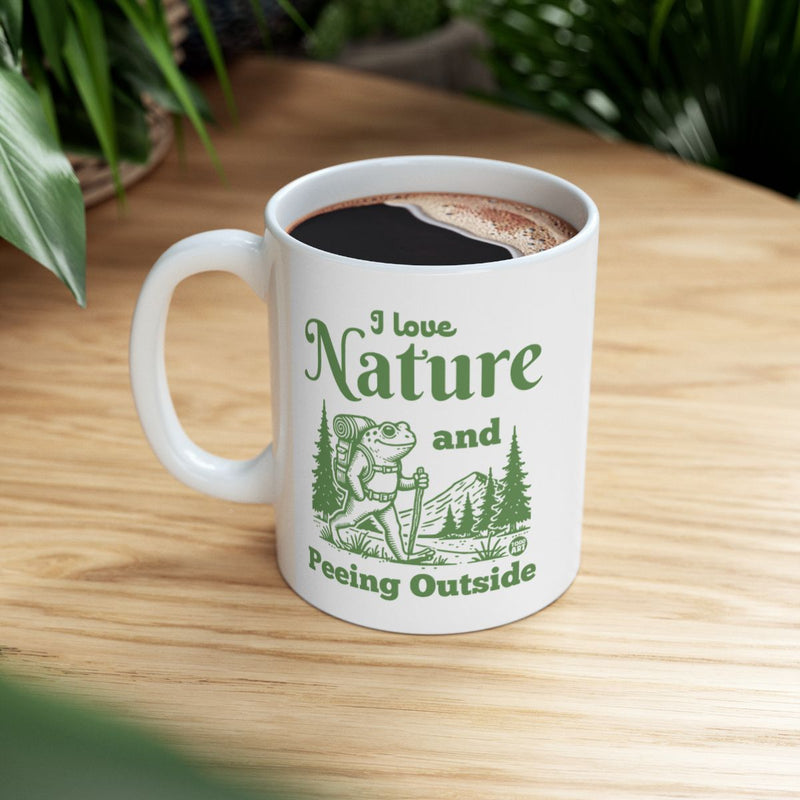 Load image into Gallery viewer, I Love Nature and Peeing Outside Funny Coffee Mug
