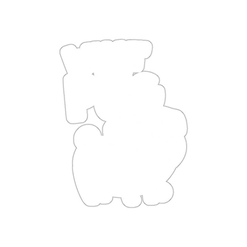 Load image into Gallery viewer, White Puffy Flock Heat Transfer Vinyl Sticker
