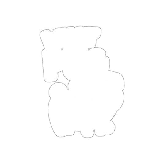 White Puffy Flock Heat Transfer Vinyl Sticker