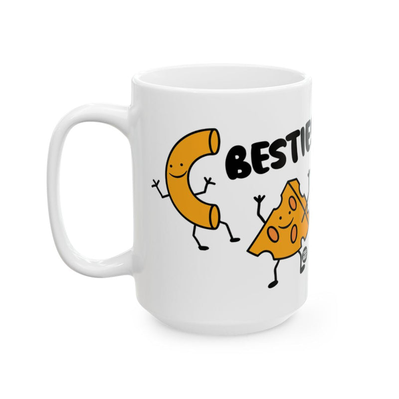 Load image into Gallery viewer, Besties Mac and Cheese Design Ceramic Mug
