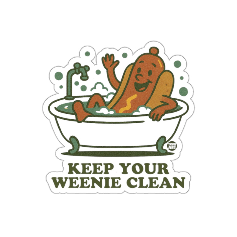 Load image into Gallery viewer, Keep Your Weenie Clean Bathtub Cartoon Sticker
