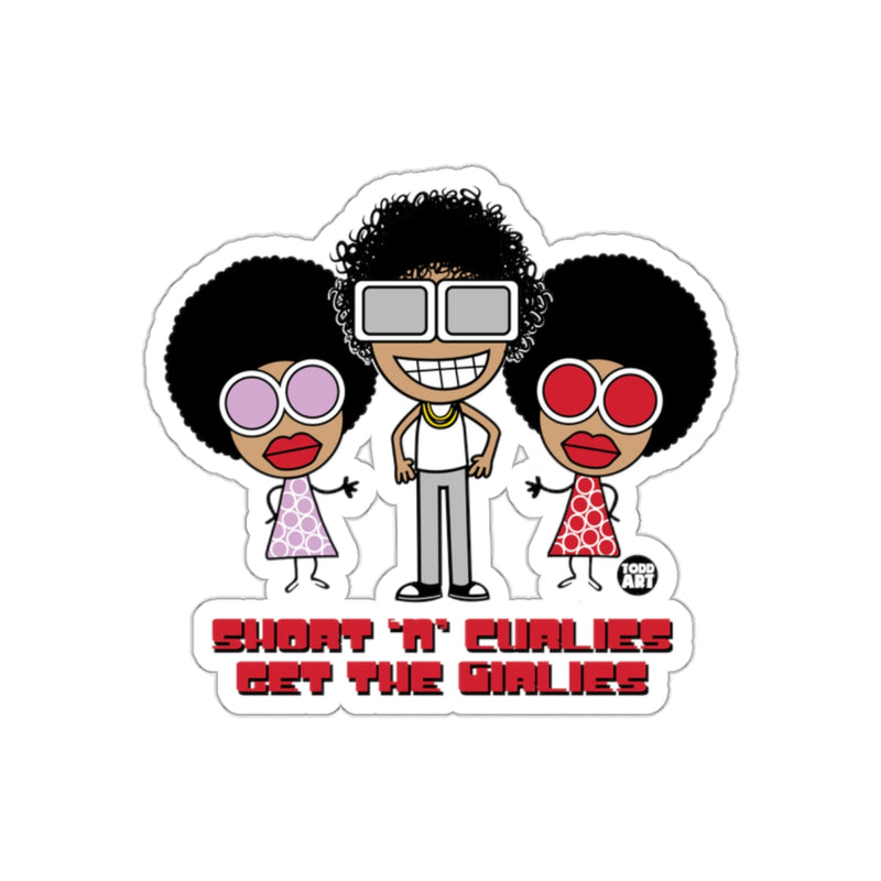 Load image into Gallery viewer, Short 'n' Curlies Get the Girlies Sticker Design
