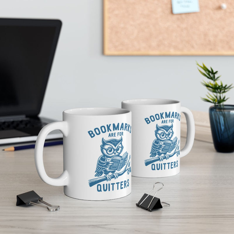 Load image into Gallery viewer, Bookmarks Are For Quitters Funny Mug for Book Lovers
