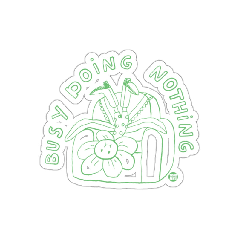 Load image into Gallery viewer, Bust Doing Nothing Green Floral Couch Cartoon sticker
