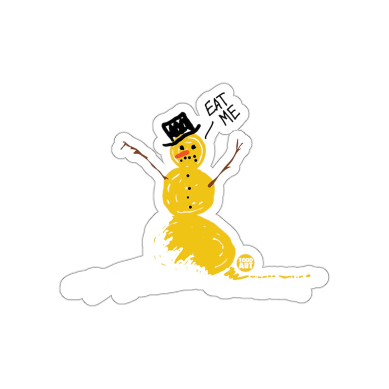 Load image into Gallery viewer, Funny Eat Me Snowman Sticker Product
