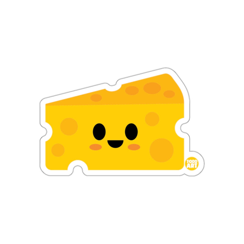 Load image into Gallery viewer, Smiling Cheese Slice Cute Kawaii Sticker Decal
