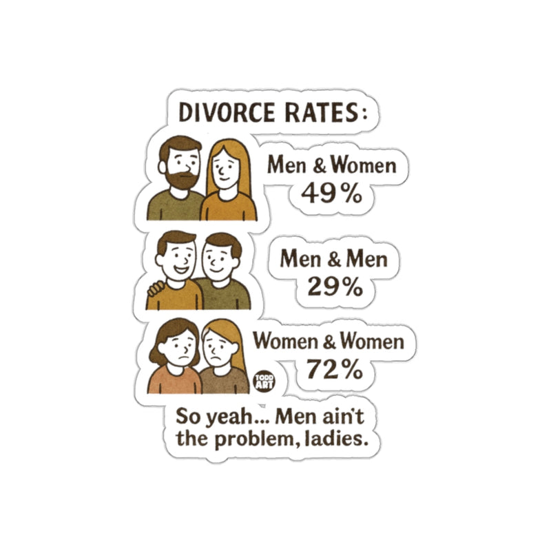 Load image into Gallery viewer, Men Ain't The Problem Divorce Rates Sticker
